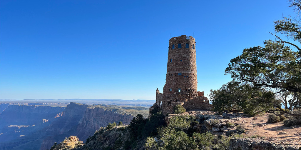 tower with endless views
        of the grand canyon
